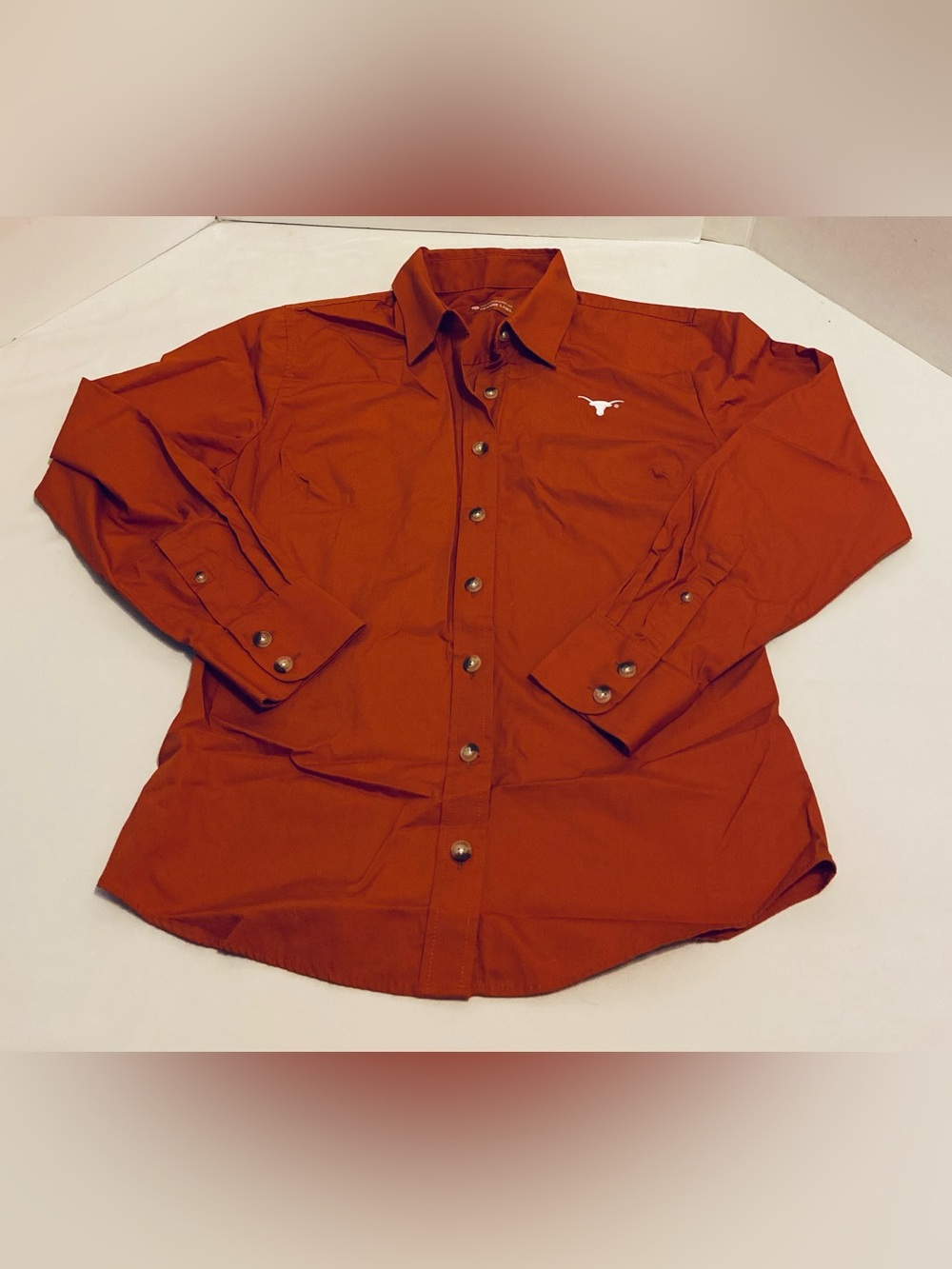 Women’s Texas Longhorns Burnt Orange Button-Down Shirt, M